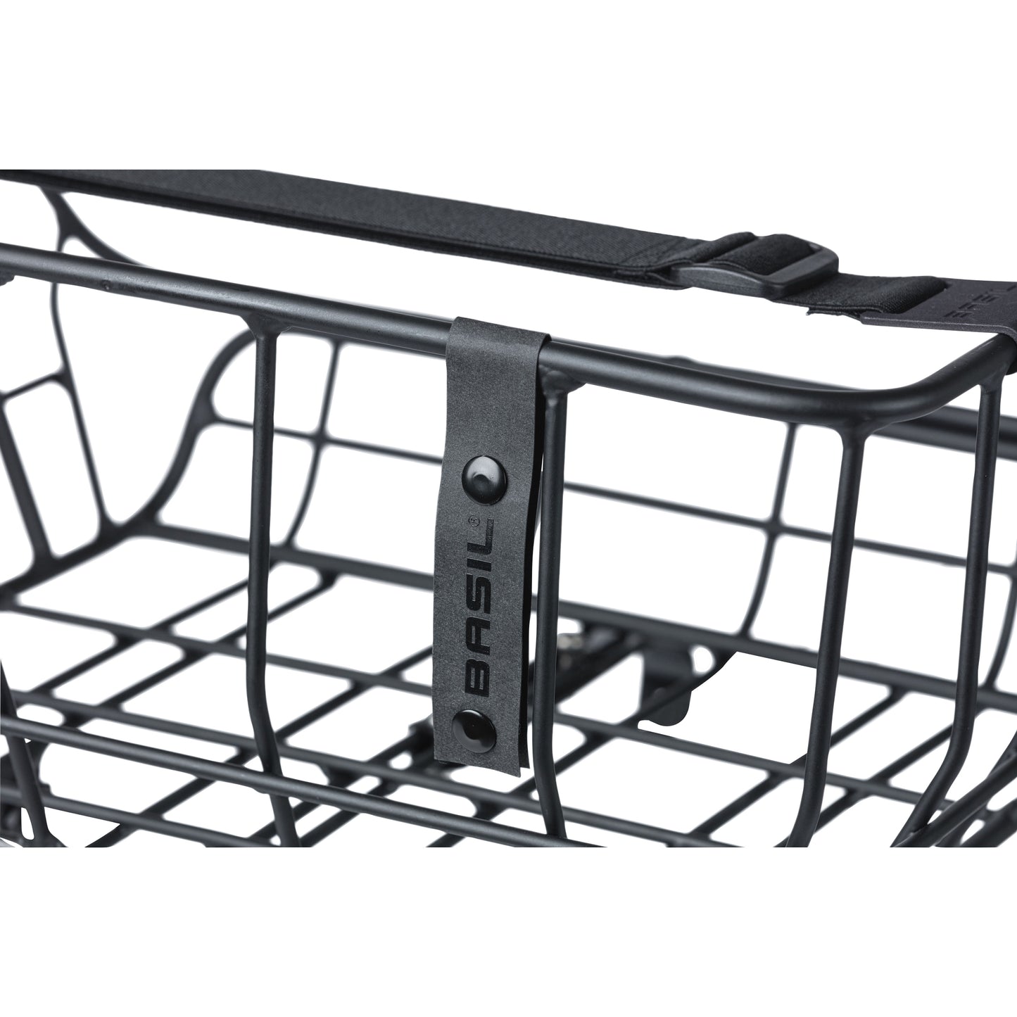 Porte-bagage vélo avant Basil Portland panier 25L noir mat