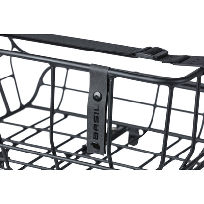 Porte-bagage vélo avant Basil Portland panier 25L noir mat