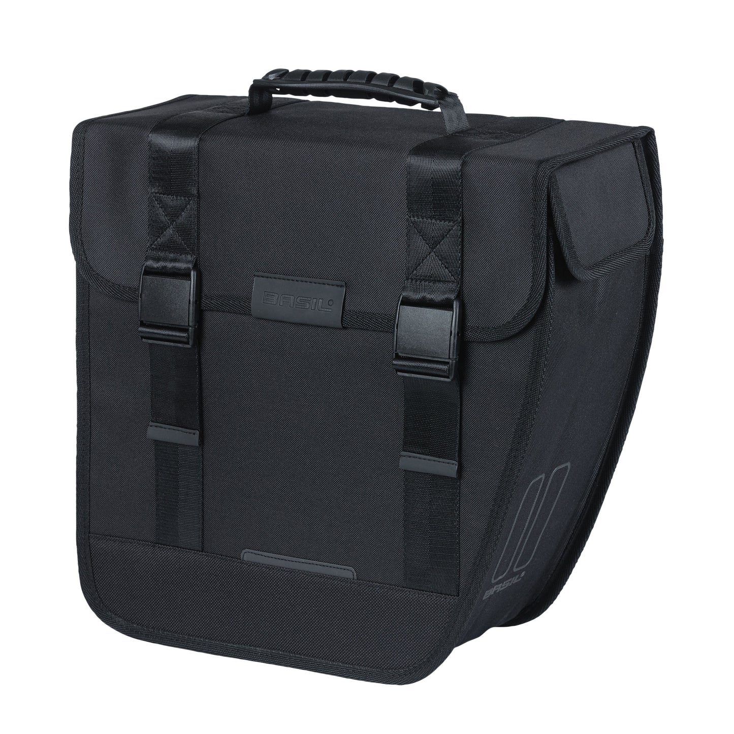 Basil Tour Single Pannier Right 14L Black Hook Fixation 34x14x34cm