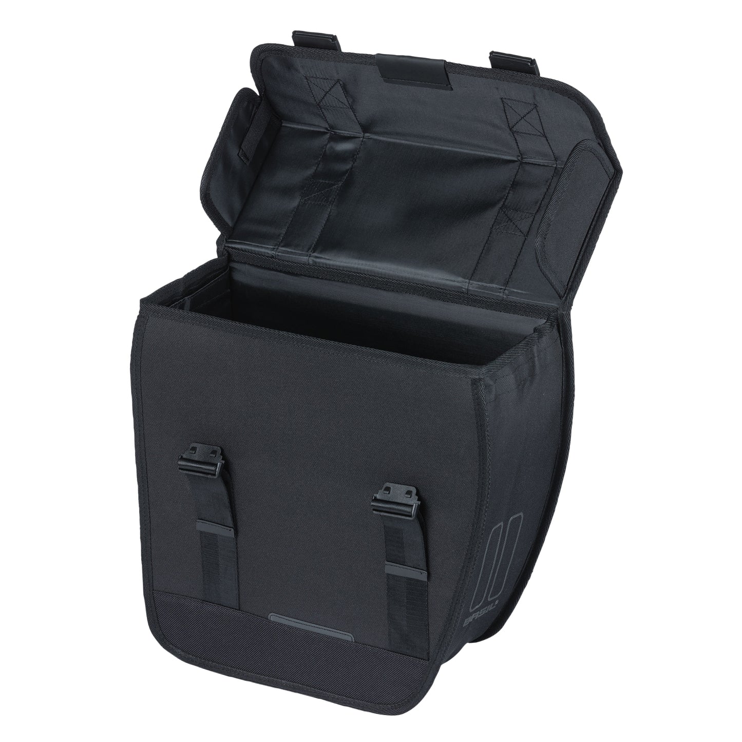 Basil Tour Single Pannier Right 14L Black Hook Fixation 34x14x34cm