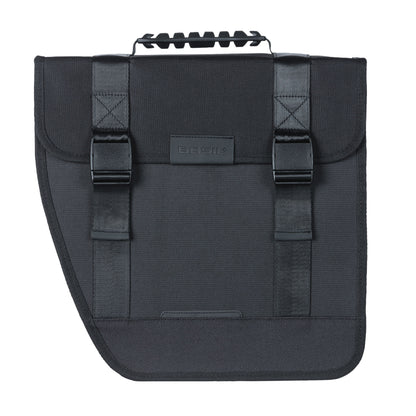 Basil Side Bike Pannier Left Tour 14L Black Hook System 34x14x34cm