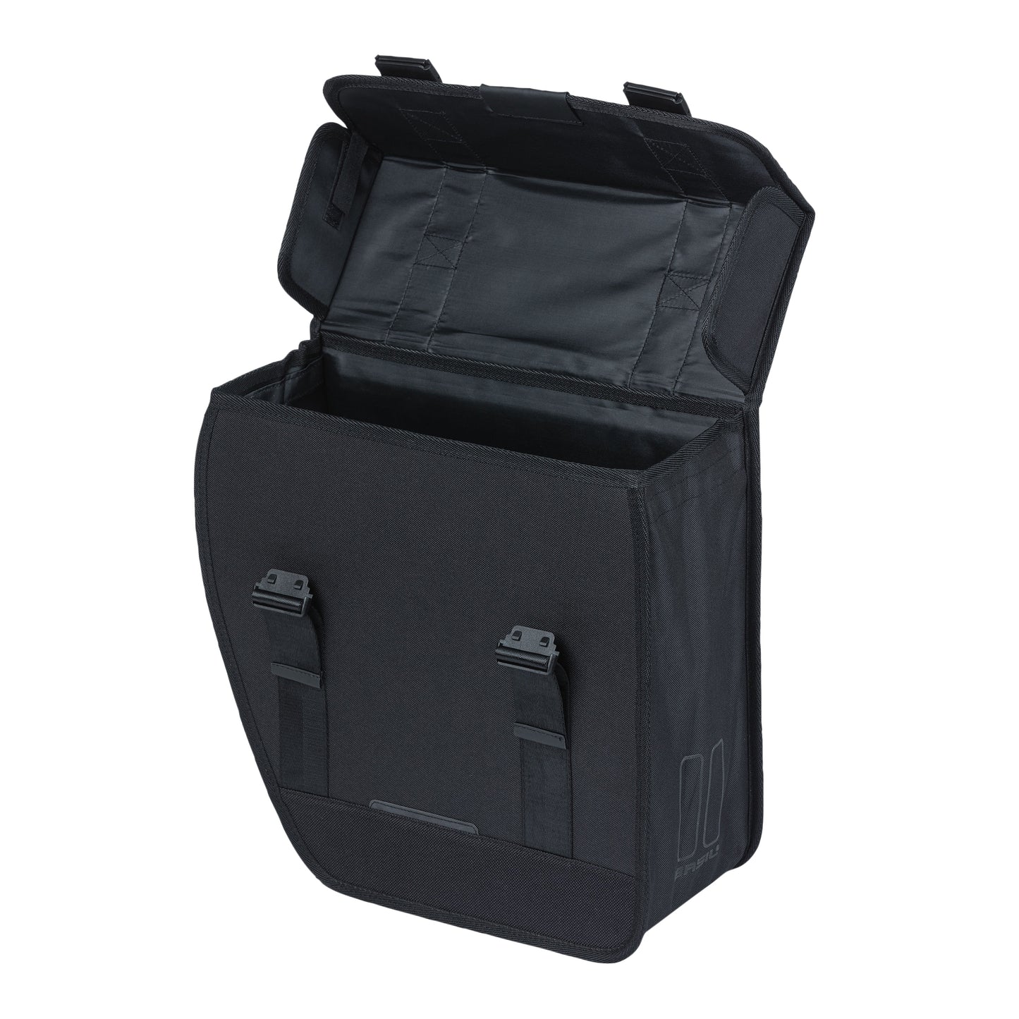 Basil Side Bike Pannier Left Tour 14L Black Hook System 34x14x34cm