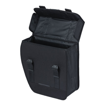 Basil Side Bike Pannier Left Tour 14L Black Hook System 34x14x34cm