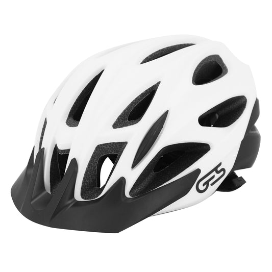 Adult bike helmet Ges MTB-gravel revo white in-mold with visor and fit-system