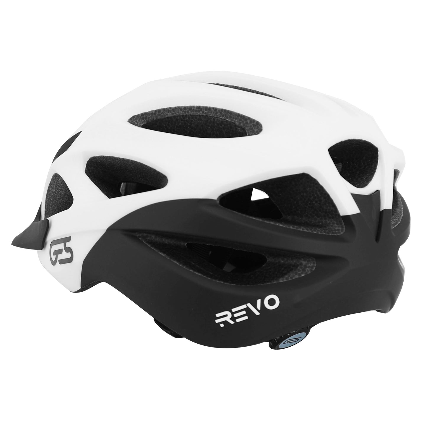 Casque vélo adulte Ges VTT-gravel revo blanc in-mold avec visière et fit-système