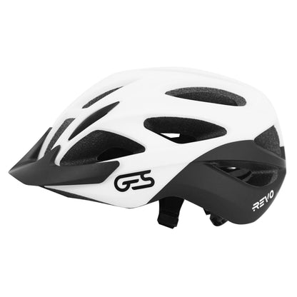 Casque vélo adulte Ges VTT-gravel revo blanc in-mold avec visière et fit-système