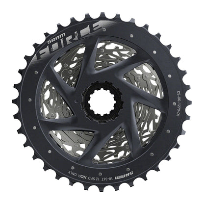 12-speed cassette. SRAM AXS Force XG-1270 10-36 for XDR driver body (10-11-12-13-15-17-19-21-24-28-32-36)