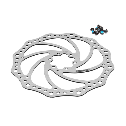 Fibrax 6-Bolt MTB Brake Disc Shimano and Other Compatible 180mm