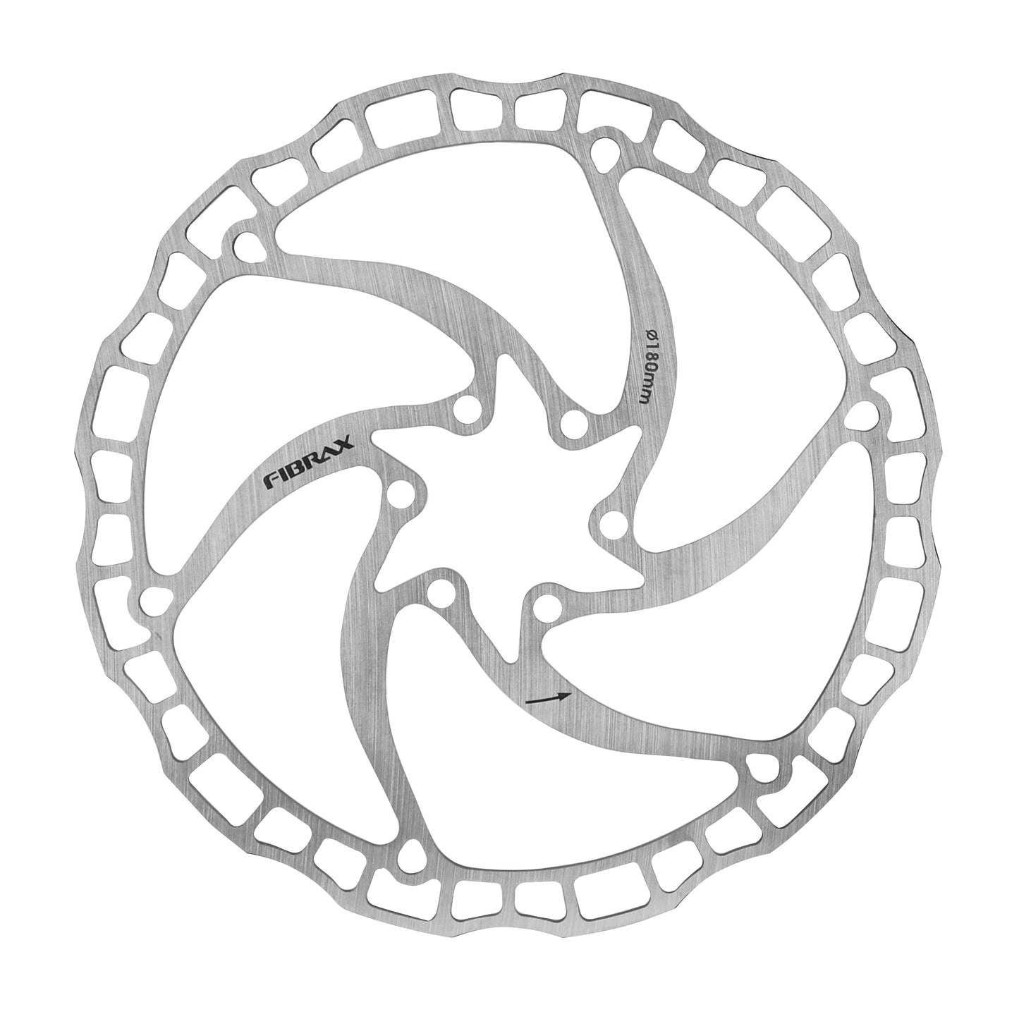 Disque de frein VTT 6 trous Fibrax light compatible Shimano et autres 180mm