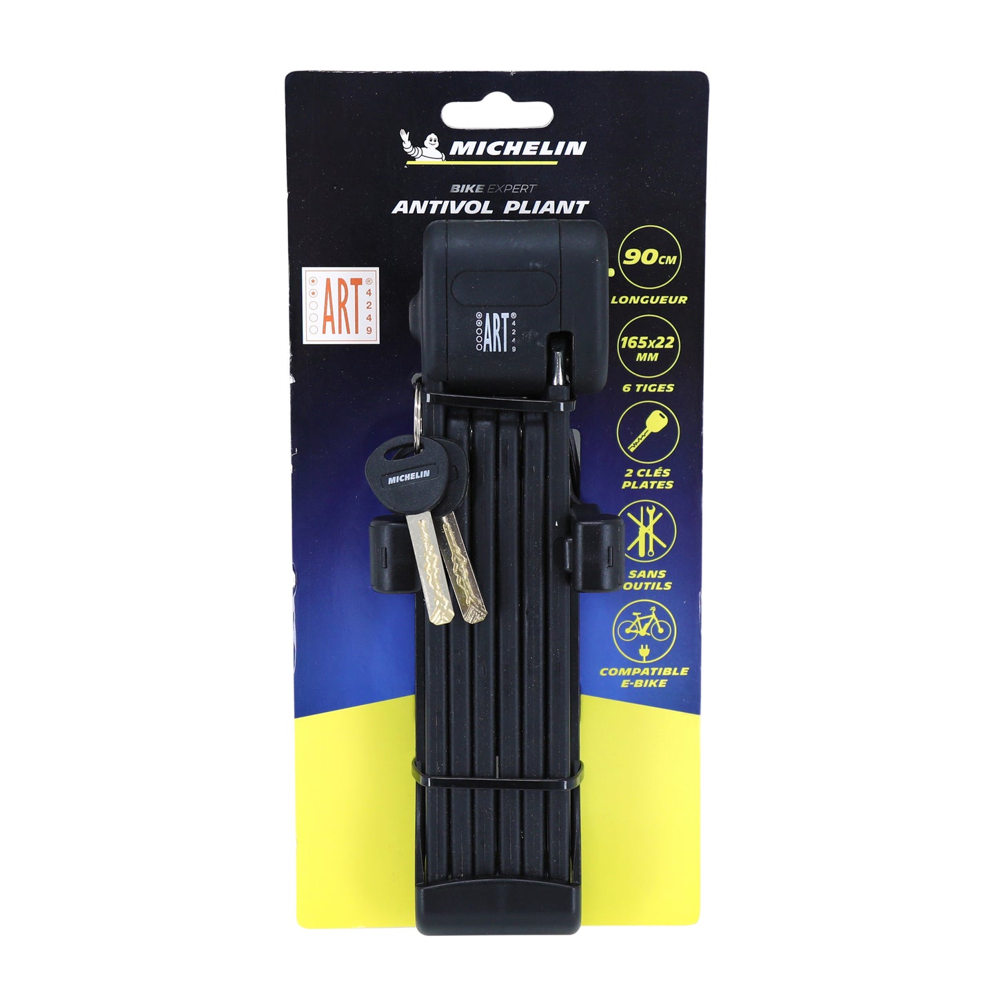 Michelin folding bike lock, 95 cm, black