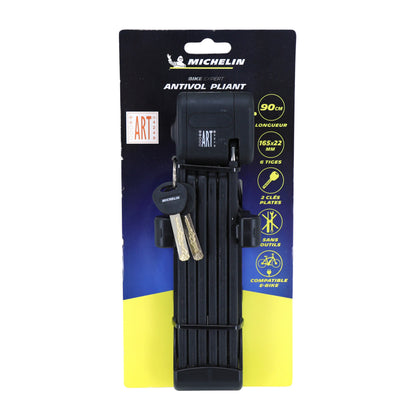 Michelin folding bike lock, 95 cm, black