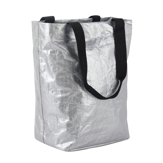 Sacoche arrière vélo latérale grise matériau recyclé fixation porte bagage sur crochet