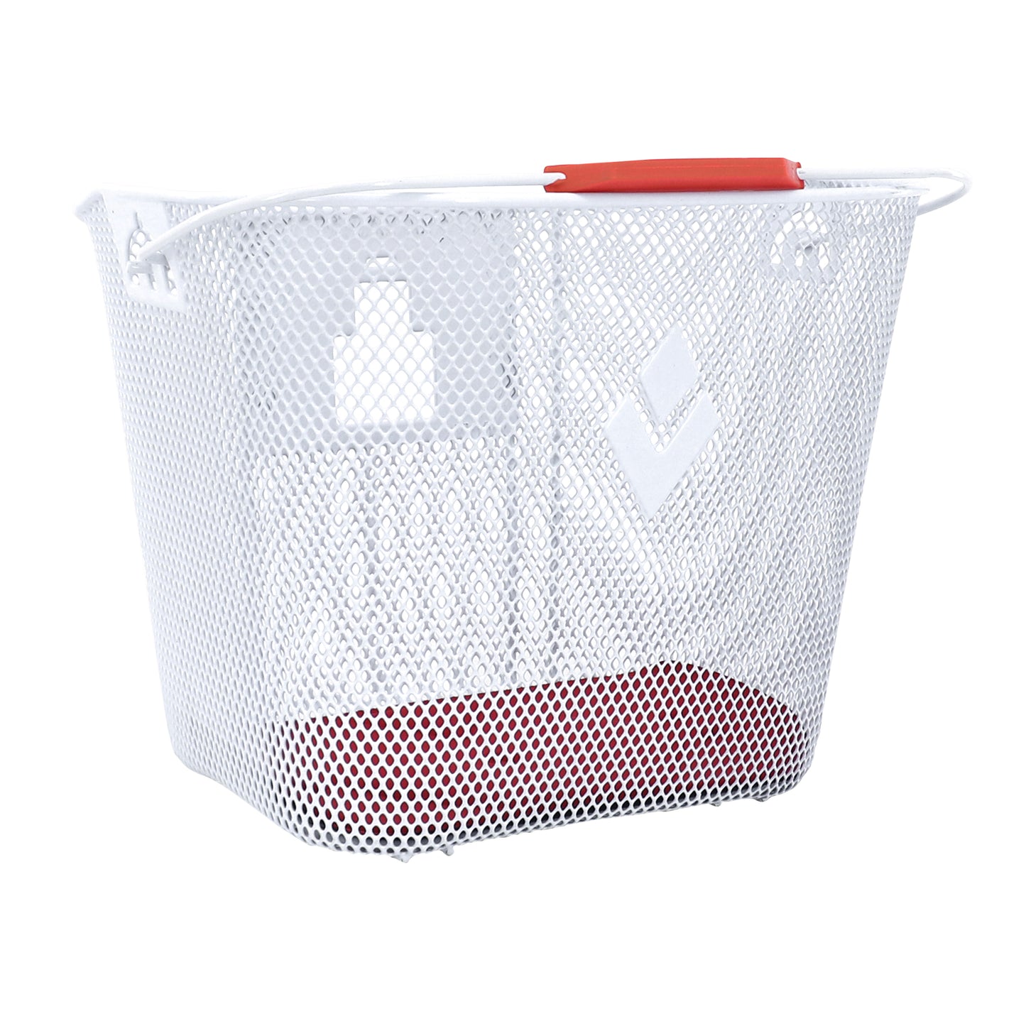Hapo.G white honeycomb steel front basket for e-bikes, DMTS mount