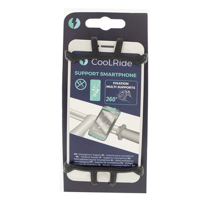 Universal coolride silicone smartphone-phone holder with clip attachment sold on card