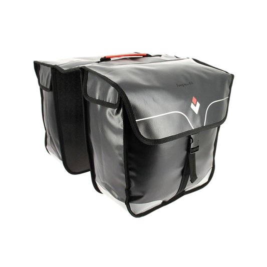 Hapo.g 32L Black Rigid Double Rear Bicycle Pannier Waterproof, Velcro Rack Mount