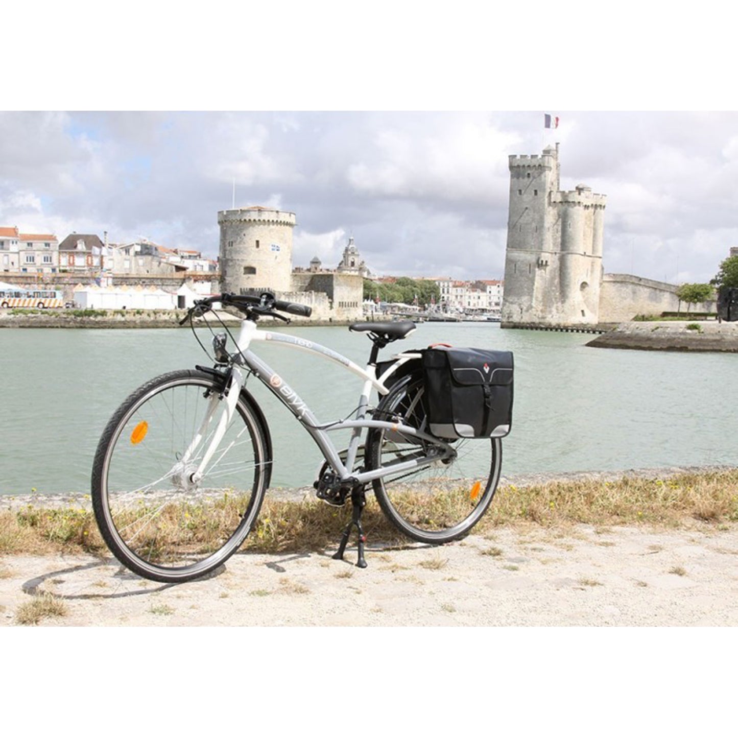 Sacoche arrière vélo double rigide Hapo.g 32l noir waterproof fixation velcros sur porte bagage
