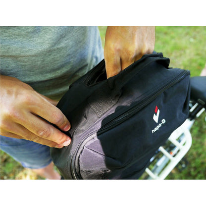 Sacoche avant sac à dos vélo Hapo.g noir 13l fixation cintre dmts largeur intérieure fixation pour VAE / 8cm