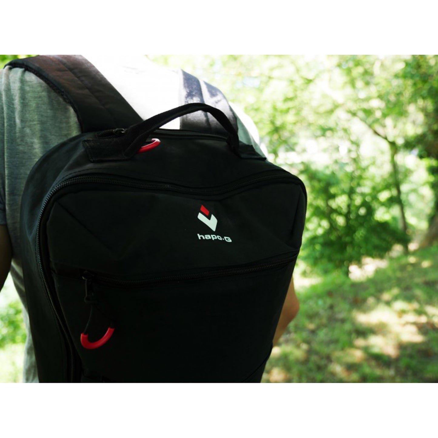 Sacoche avant sac à dos vélo Hapo.g noir 13l fixation cintre dmts largeur intérieure fixation pour VAE / 8cm