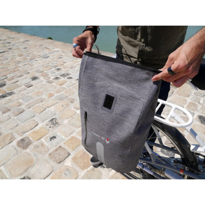 Hapo-g Waterproof 14L Grey Right/Left Side Pannier Backpack Rack Mount