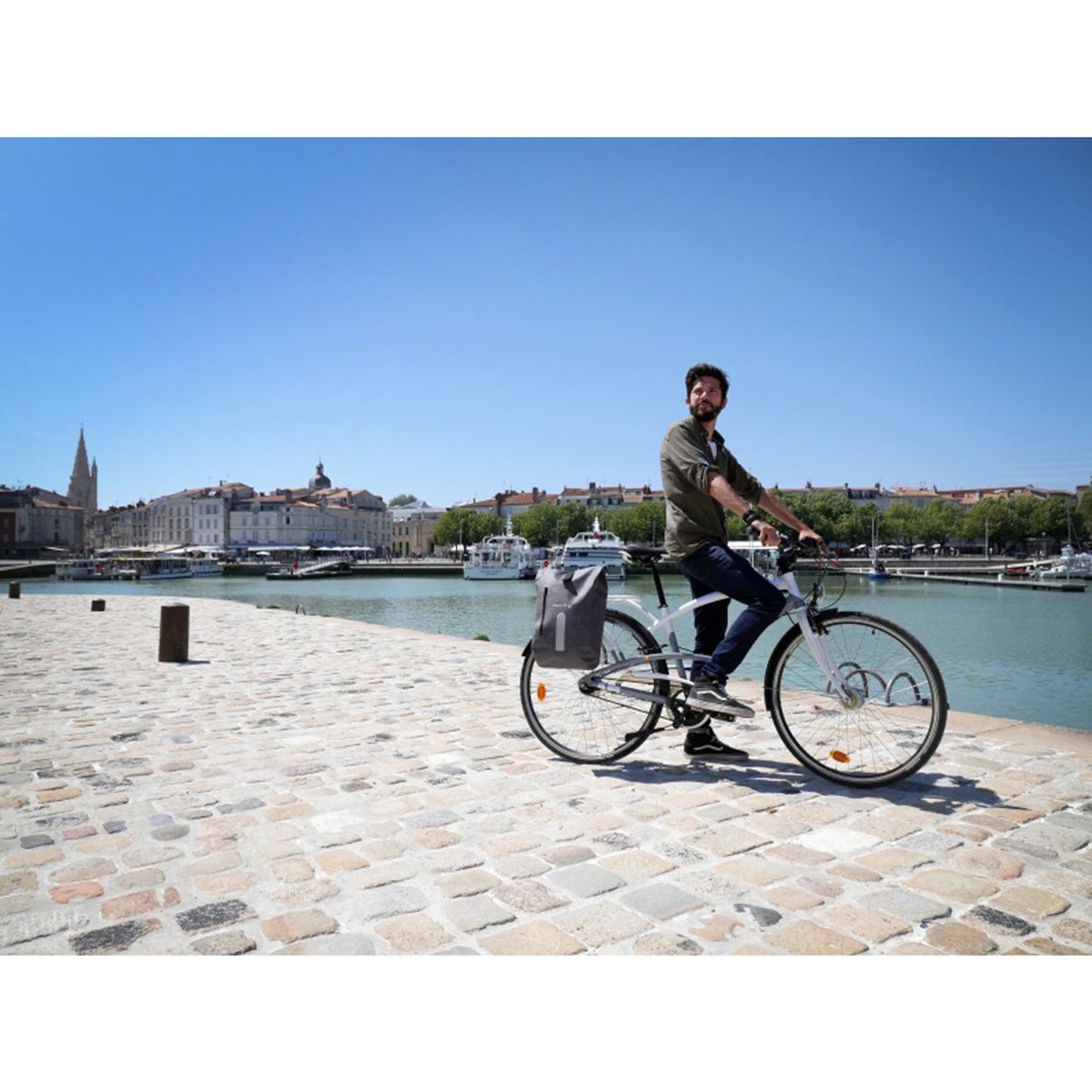 Hapo-g Waterproof 14L Grey Right/Left Side Pannier Backpack Rack Mount
