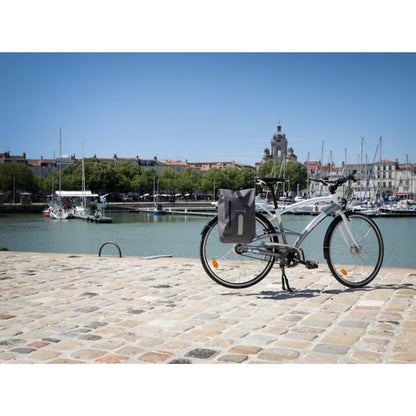 Hapo-g Waterproof 14L Grey Right/Left Side Pannier Backpack Rack Mount