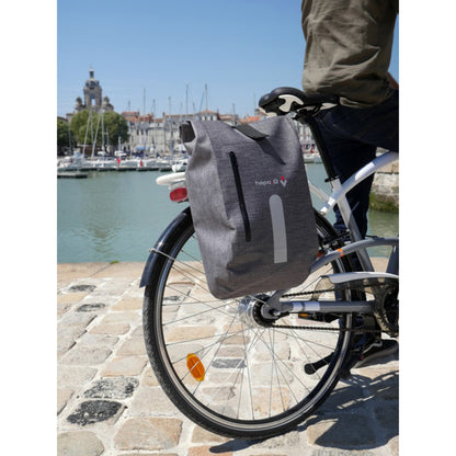 Hapo-g Waterproof 14L Grey Right/Left Side Pannier Backpack Rack Mount