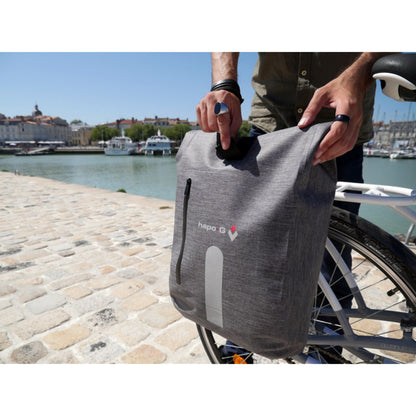 Hapo-g Waterproof 14L Grey Right/Left Side Pannier Backpack Rack Mount
