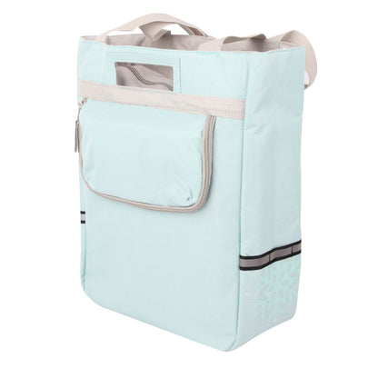 Sacoche arrière vélo latérale isotherm bleu ice fixation porte bagage sur crochet hook