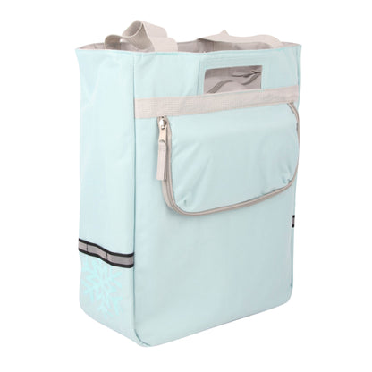 Sacoche arrière vélo latérale isotherm bleu ice fixation porte bagage sur crochet hook