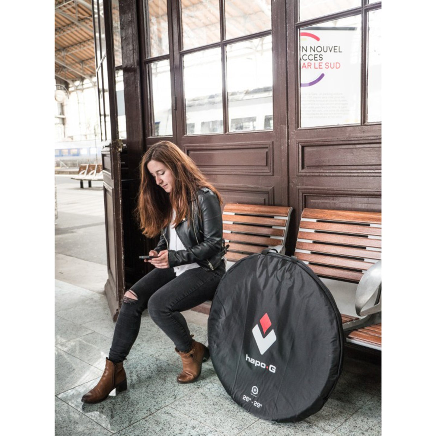 Housse de protection roue vélo Hapo G noir 26 à 29 pouces