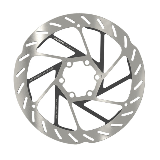 Disque de frein VTT 6 trous SRAM HS2 160mm argent bord arrondi