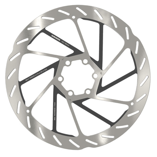 Disque de frein VTT 6 trous SRAM HS2 180mm argent bord arrondi