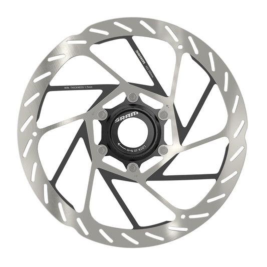 SRAM HS2 Centerlock MTB Brake Rotor 200mm Silver Rounded Edge