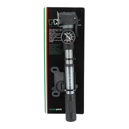 Pompe mini route VTT PCP alu argent 7 bars mano