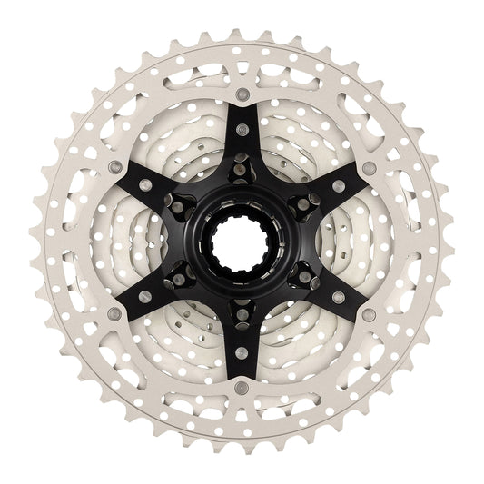 Cassette 10v. Sunrace ms3 11-46 VTT pour Shimano métallique argent (11-13-15-18-21-24-28-34-40-46) (2 blocs + pignons)