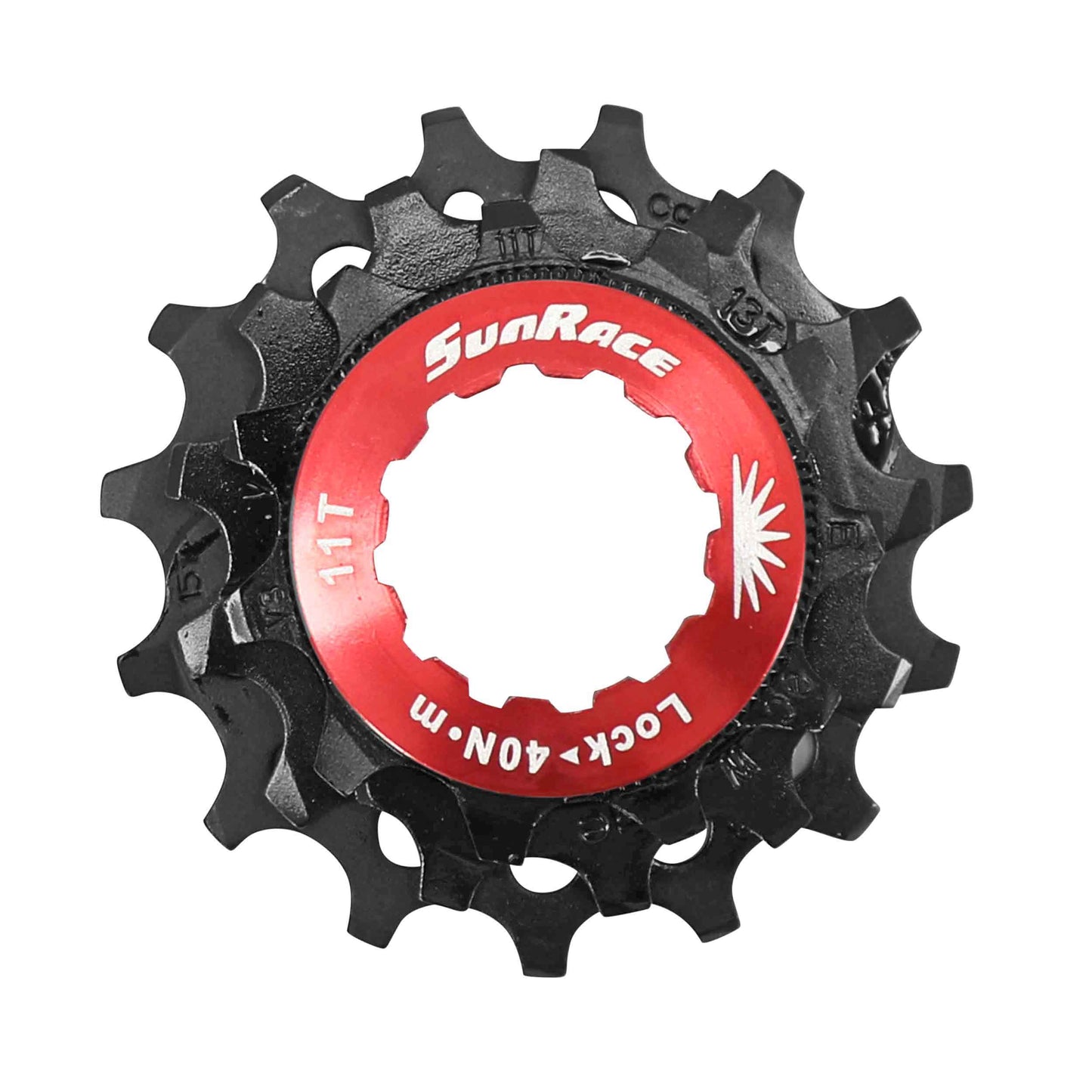 Kit 3 pignons Sunrace pour Cassette 12v. 11-13-15 noir avec contre écrou blocage