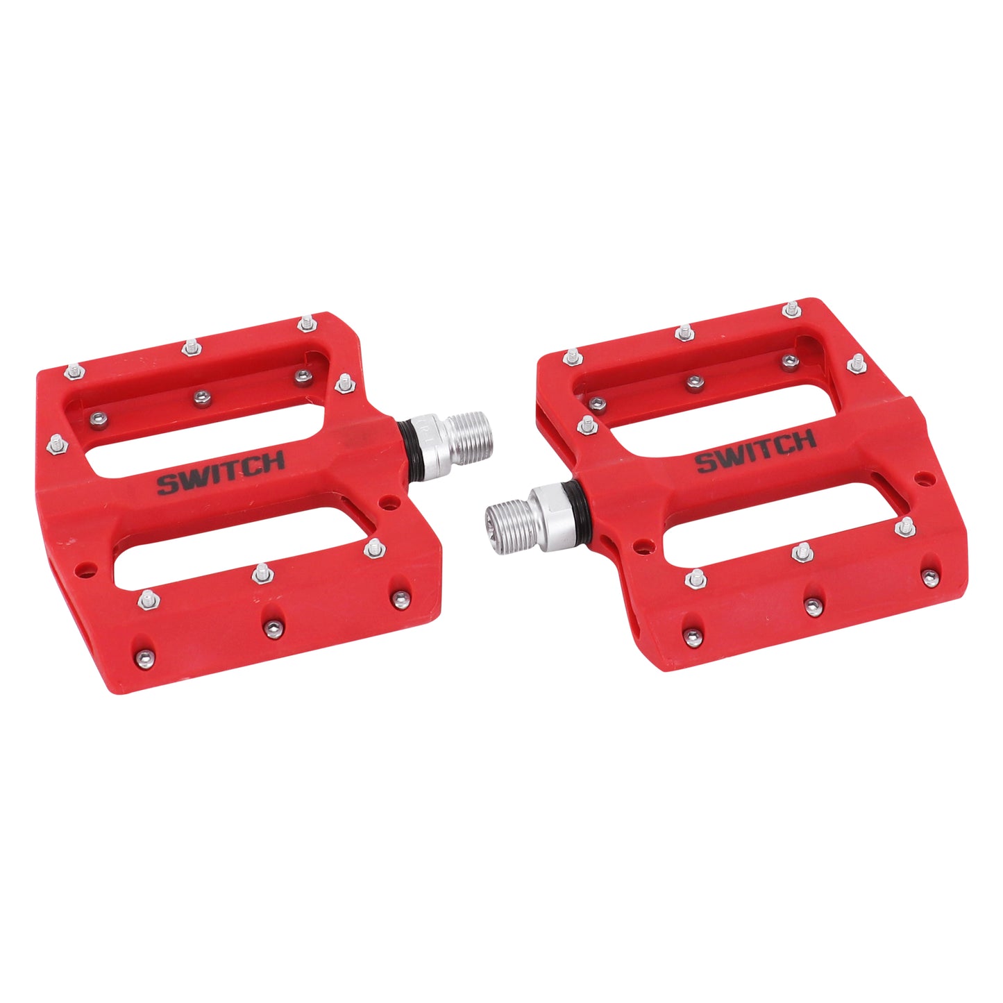 Pédale VTT BMX plateforme Switch Jump résine rouge 9/16