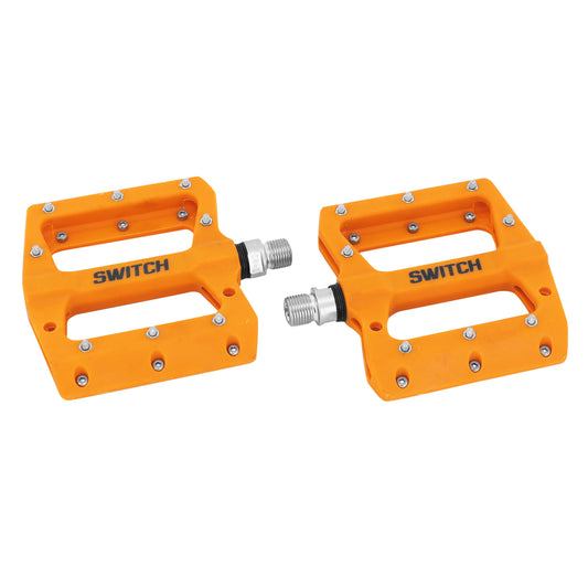 Pédale VTT BMX plateforme Switch Jump résine orange 9/16