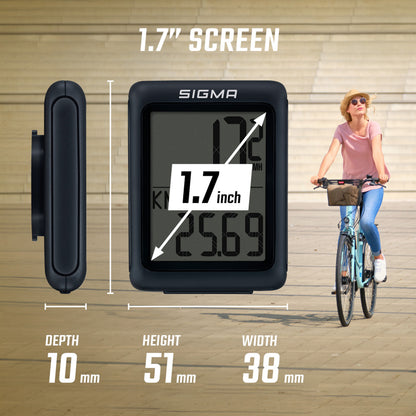 Compteur Sigma bc 5.0 wl sans fil noir ( 5 fonctions)