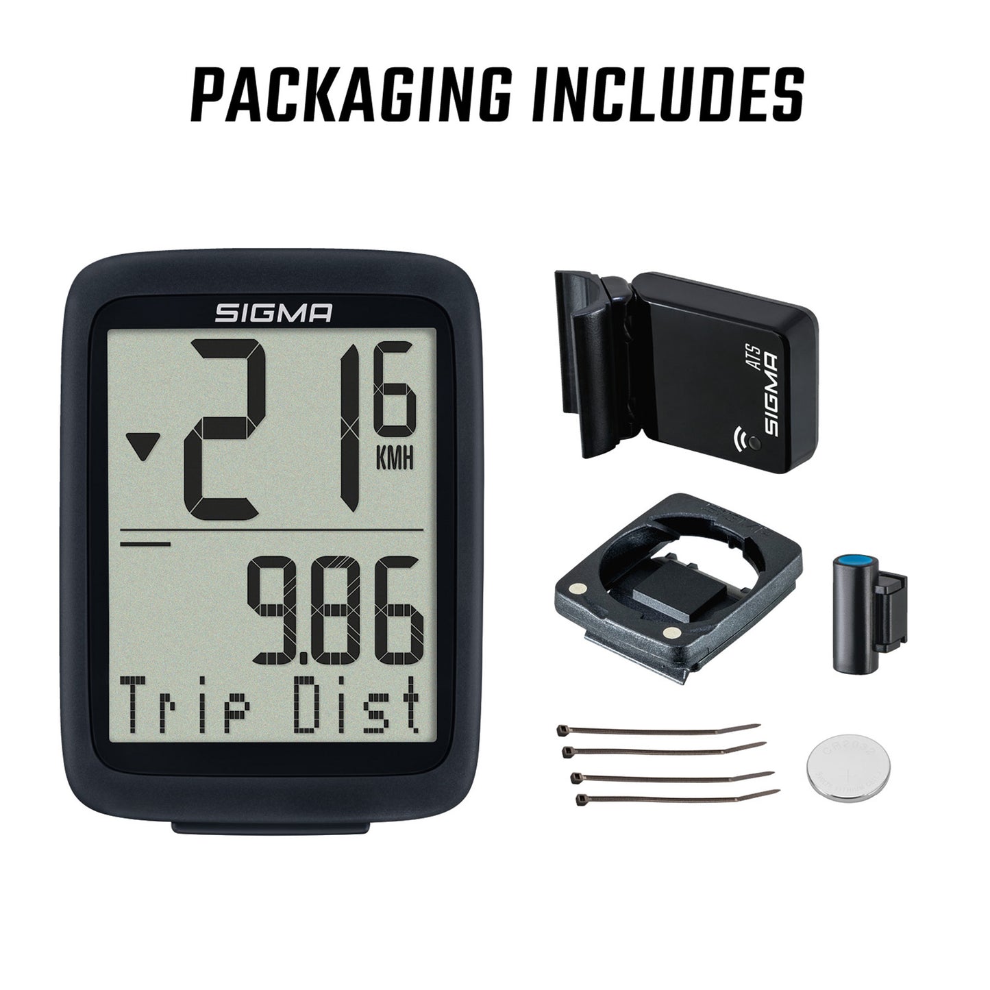 Compteur Sigma bc 8.0 wl sans fil noir ( 8 fonctions)