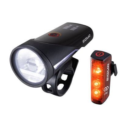Eclairage vélo usb kit Sigma aura 100 lux-blaze link
