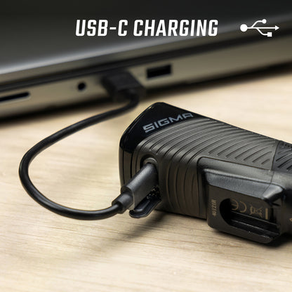 Eclairage vélo usb avant Sigma buster 800 lumen visibilité 170m