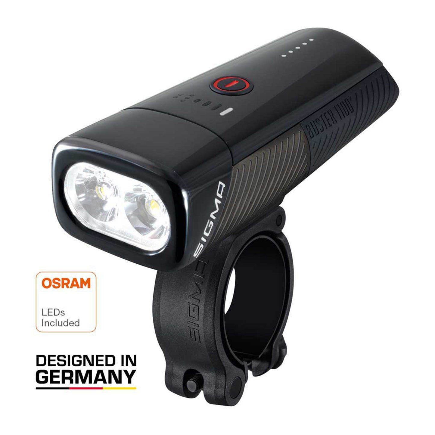 Eclairage vélo usb avant Sigma buster 1100 lumen visibilité 170m