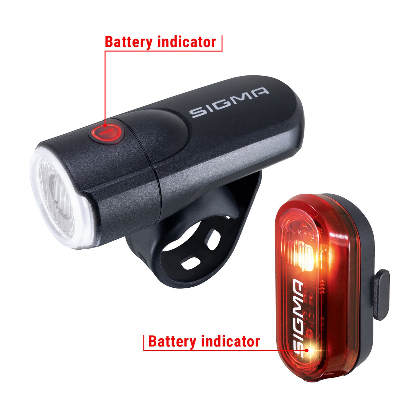 Sigma Aura 30 Lux-Curve Battery-Powered Bike Light Kit