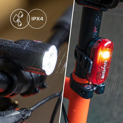 Sigma Aura 30 Lux-Curve Battery-Powered Bike Light Kit