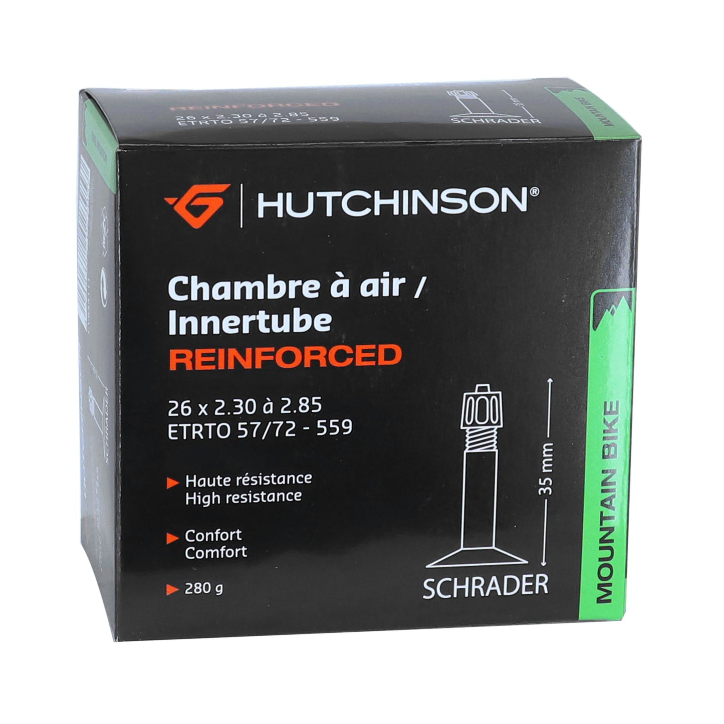 Chambre à air vélo 26 x 2.30-2.85 Hutchinson reinforced koloss valve standard 48mm