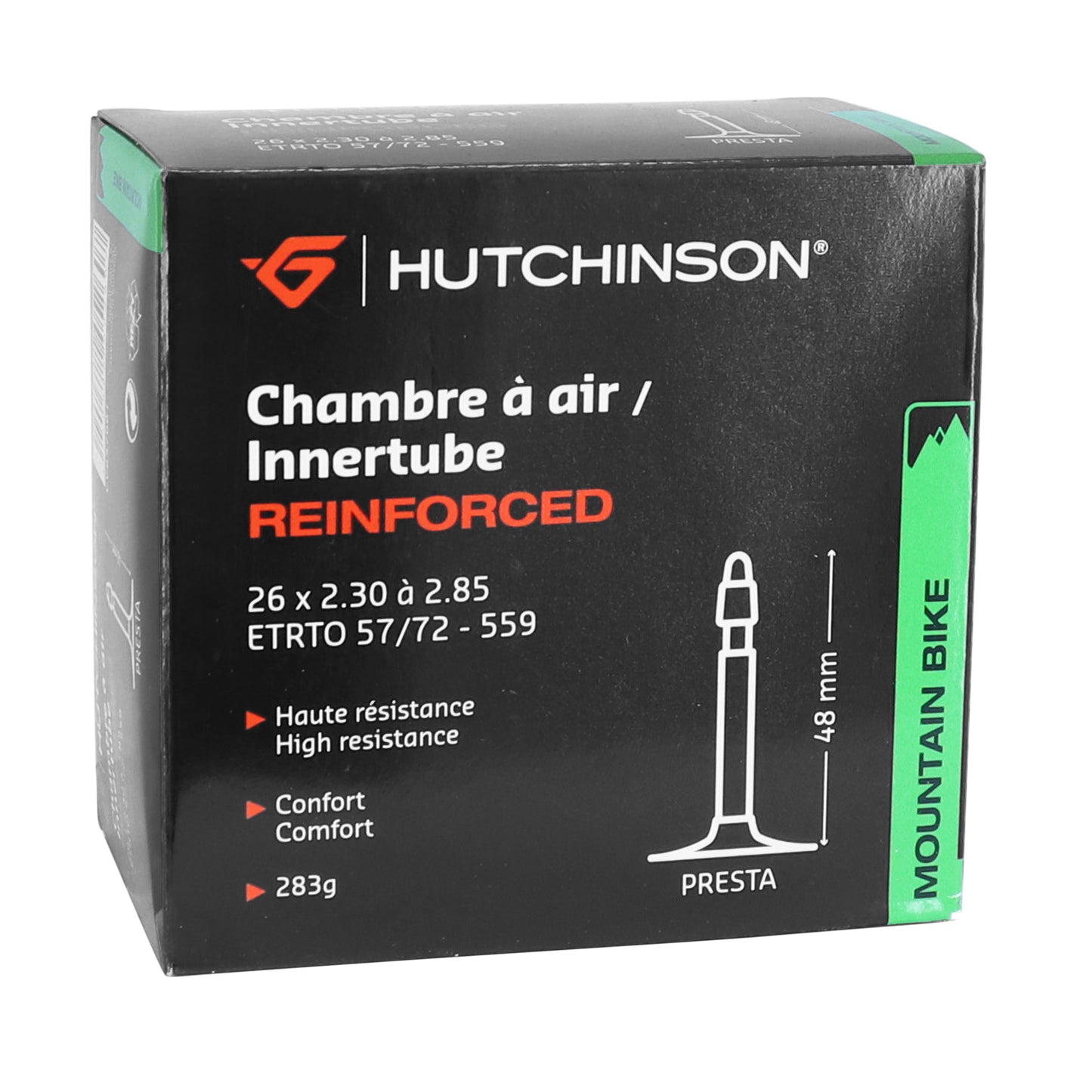 Chambre à air vélo 26 x 2.30-2.85 Hutchinson reinforced koloss valve presta 48mm