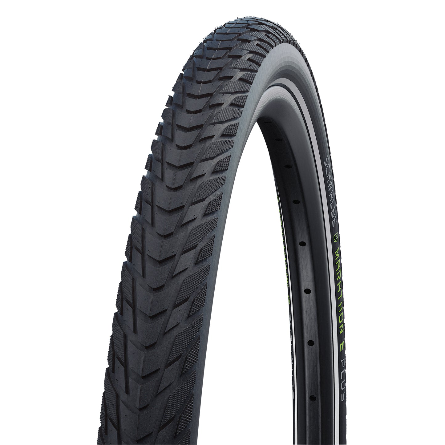 Pneu VTC - VAE Urbain 700 X 38 Schwalbe Marathon E-Plus Noir TR (38-622) Renfort 5mm flanc Reflex Homologué VAE e50