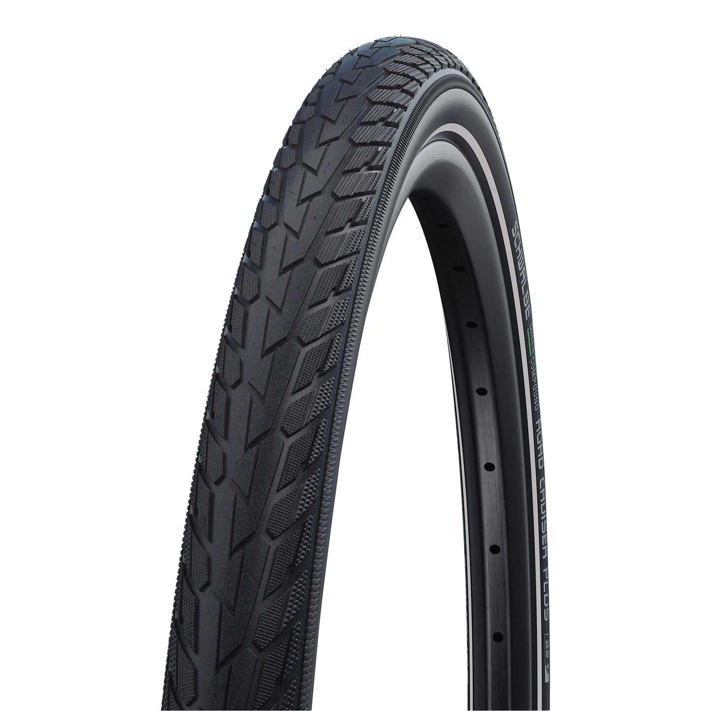 Pneu City 16 x 1.75 Schwalbe Road Cruiser HS484 Noir TR (47-305) flanc Reflex