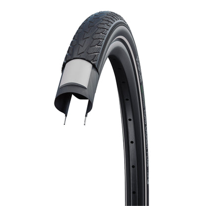 Pneu City 16 x 1.75 Schwalbe Road Cruiser HS484 Noir TR (47-305) flanc Reflex